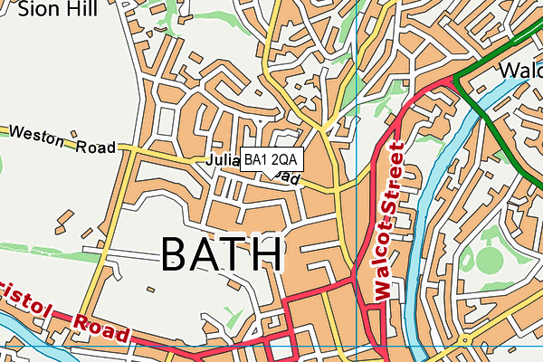 BA1 2QA map - OS VectorMap District (Ordnance Survey)