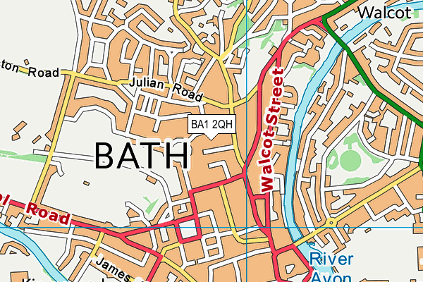 BA1 2QH map - OS VectorMap District (Ordnance Survey)