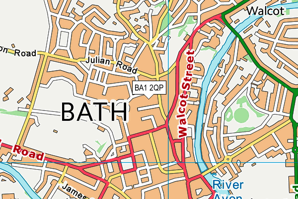 BA1 2QP map - OS VectorMap District (Ordnance Survey)