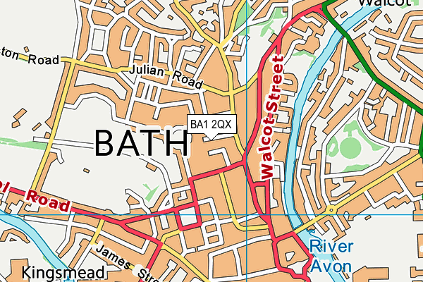 BA1 2QX map - OS VectorMap District (Ordnance Survey)