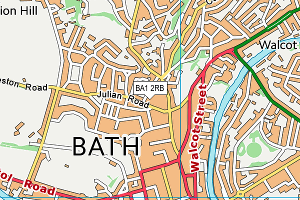 BA1 2RB map - OS VectorMap District (Ordnance Survey)