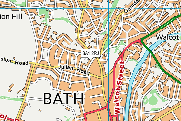 BA1 2RJ map - OS VectorMap District (Ordnance Survey)