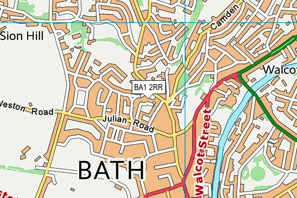 BA1 2RR map - OS VectorMap District (Ordnance Survey)
