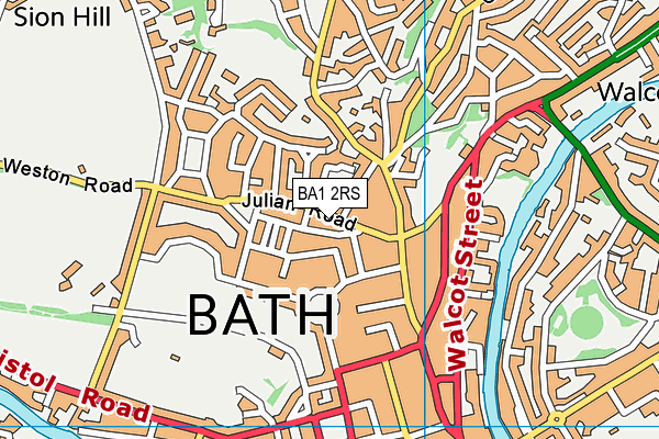BA1 2RS map - OS VectorMap District (Ordnance Survey)