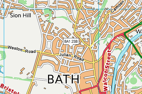 BA1 2SB map - OS VectorMap District (Ordnance Survey)
