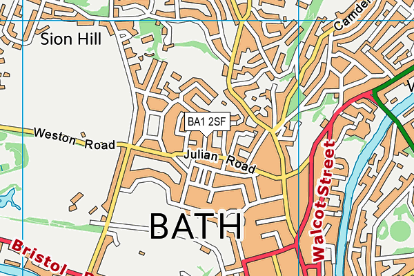 BA1 2SF map - OS VectorMap District (Ordnance Survey)