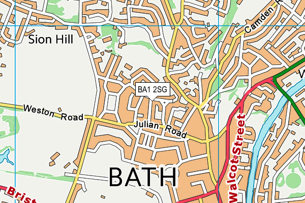 BA1 2SG map - OS VectorMap District (Ordnance Survey)