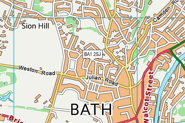 BA1 2SJ map - OS VectorMap District (Ordnance Survey)