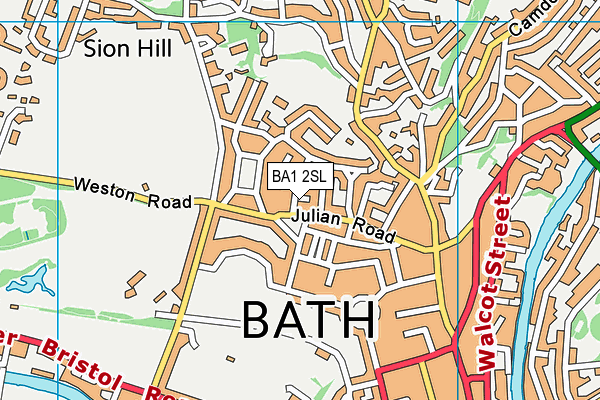 BA1 2SL map - OS VectorMap District (Ordnance Survey)