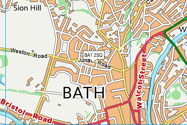BA1 2SQ map - OS VectorMap District (Ordnance Survey)