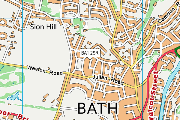 BA1 2SR map - OS VectorMap District (Ordnance Survey)