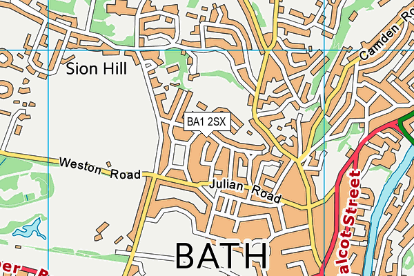 BA1 2SX map - OS VectorMap District (Ordnance Survey)