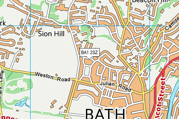 BA1 2SZ map - OS VectorMap District (Ordnance Survey)