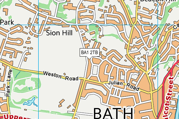 BA1 2TB map - OS VectorMap District (Ordnance Survey)