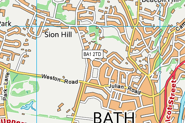 BA1 2TD map - OS VectorMap District (Ordnance Survey)