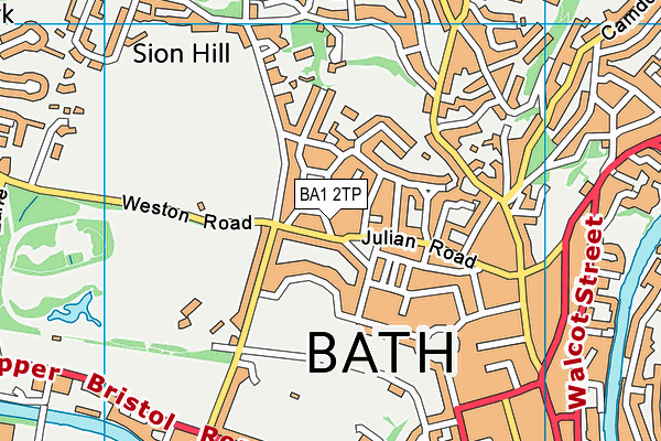 BA1 2TP map - OS VectorMap District (Ordnance Survey)