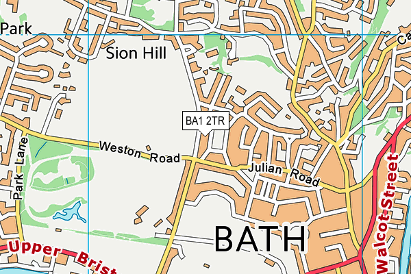 BA1 2TR map - OS VectorMap District (Ordnance Survey)