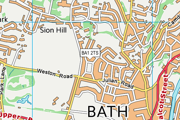 BA1 2TS map - OS VectorMap District (Ordnance Survey)