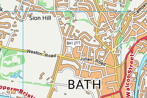 BA1 2TT map - OS VectorMap District (Ordnance Survey)