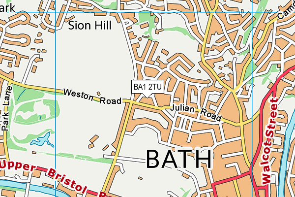 BA1 2TU map - OS VectorMap District (Ordnance Survey)