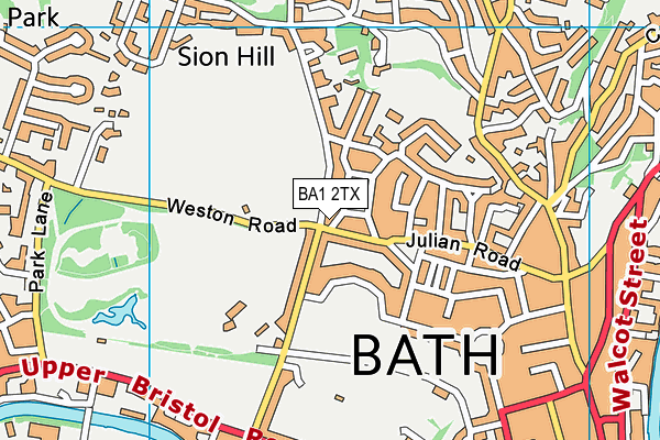 BA1 2TX map - OS VectorMap District (Ordnance Survey)
