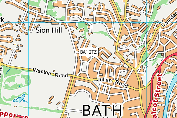 BA1 2TZ map - OS VectorMap District (Ordnance Survey)