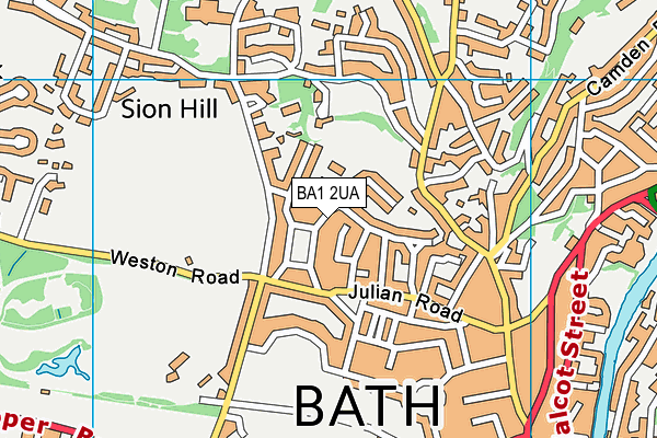 BA1 2UA map - OS VectorMap District (Ordnance Survey)