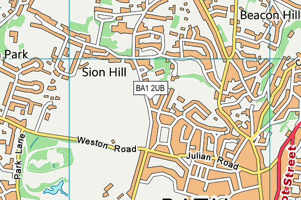 BA1 2UB map - OS VectorMap District (Ordnance Survey)