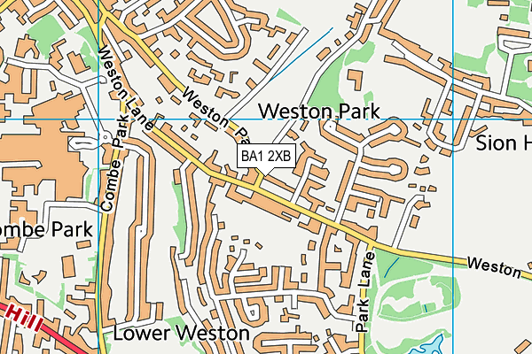 BA1 2XB map - OS VectorMap District (Ordnance Survey)