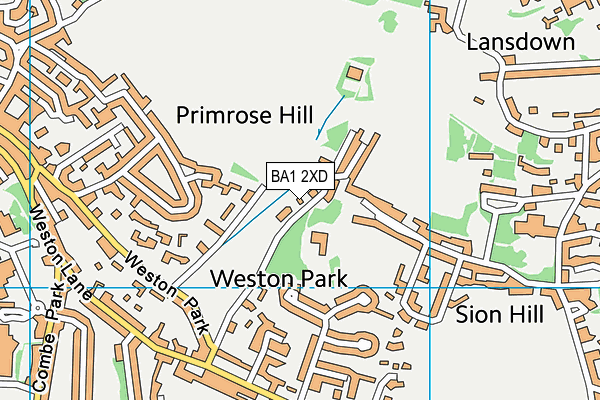 BA1 2XD map - OS VectorMap District (Ordnance Survey)