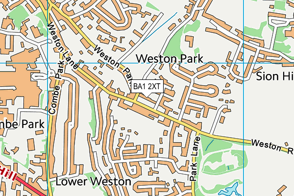 The Garden Secret Spa  map (BA1 2XT) - OS VectorMap District (Ordnance Survey)