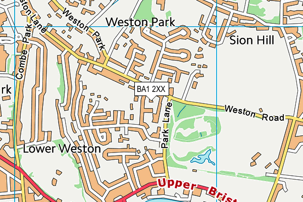 BA1 2XX map - OS VectorMap District (Ordnance Survey)