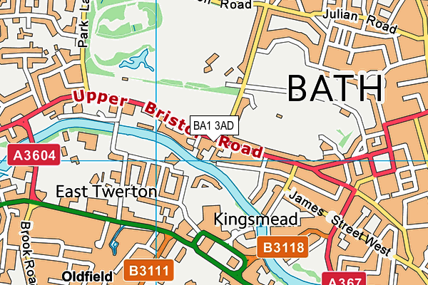 BA1 3AD map - OS VectorMap District (Ordnance Survey)