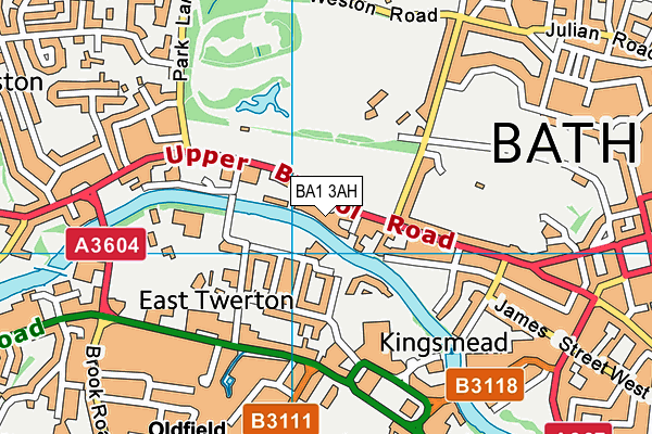 BA1 3AH map - OS VectorMap District (Ordnance Survey)