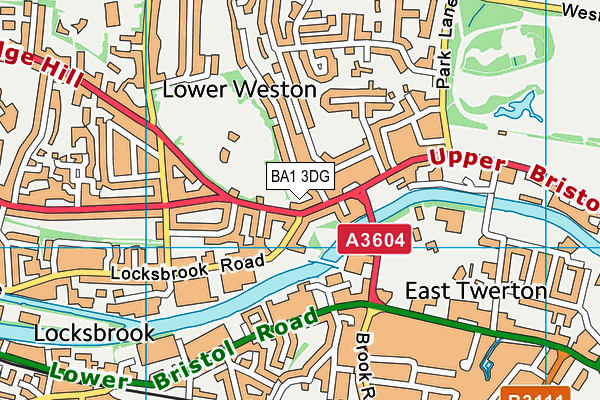 BA1 3DG map - OS VectorMap District (Ordnance Survey)