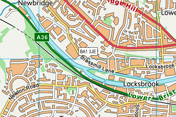 BA1 3JE map - OS VectorMap District (Ordnance Survey)