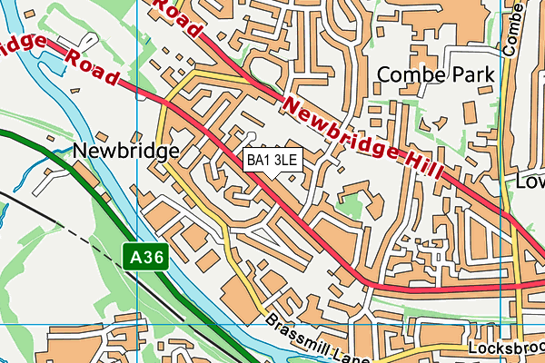 BA1 3LE map - OS VectorMap District (Ordnance Survey)