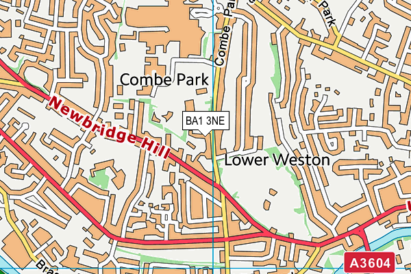 Lansdown Cricket Club map (BA1 3NE) - OS VectorMap District (Ordnance Survey)