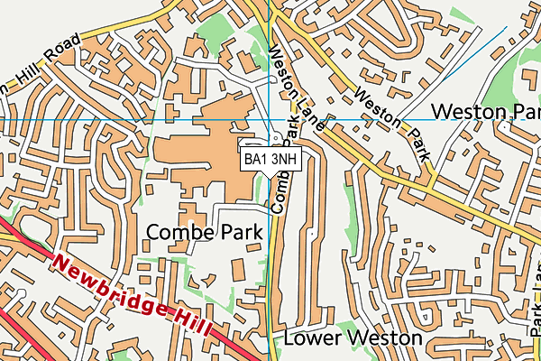 BA1 3NH map - OS VectorMap District (Ordnance Survey)