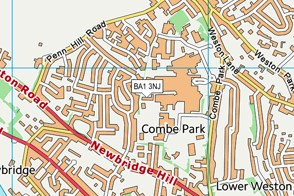 BA1 3NJ map - OS VectorMap District (Ordnance Survey)