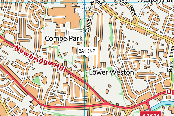 BA1 3NP map - OS VectorMap District (Ordnance Survey)