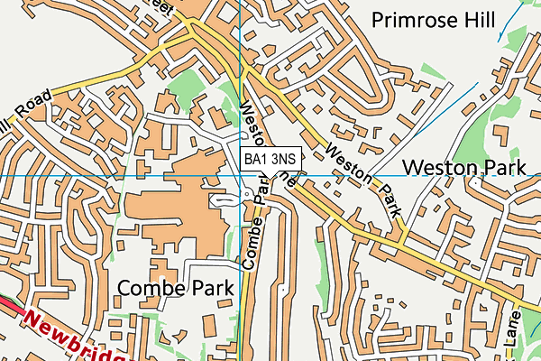 BA1 3NS map - OS VectorMap District (Ordnance Survey)