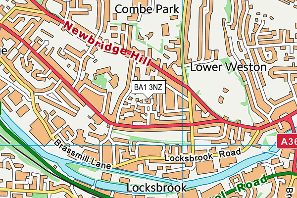 BA1 3NZ map - OS VectorMap District (Ordnance Survey)