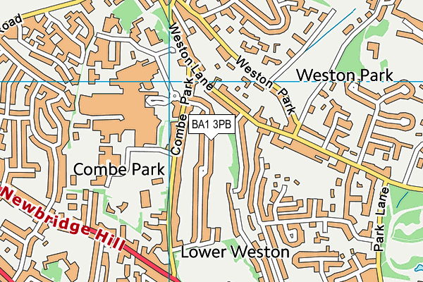 BA1 3PB map - OS VectorMap District (Ordnance Survey)