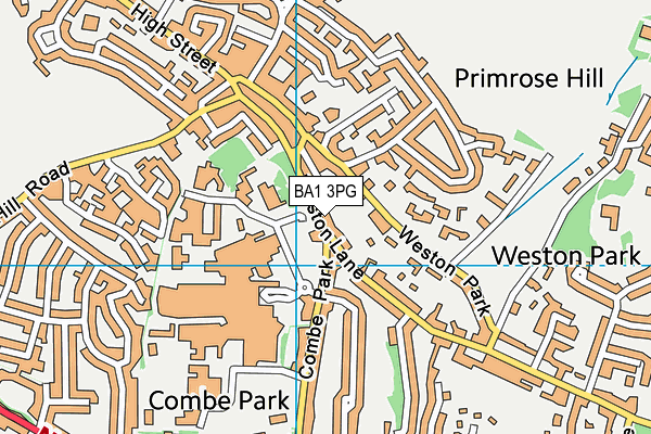 BA1 3PG map - OS VectorMap District (Ordnance Survey)
