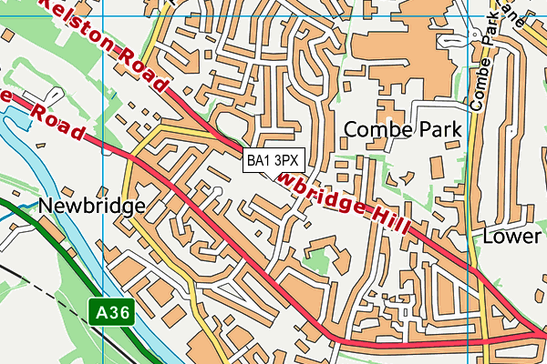 BA1 3PX map - OS VectorMap District (Ordnance Survey)