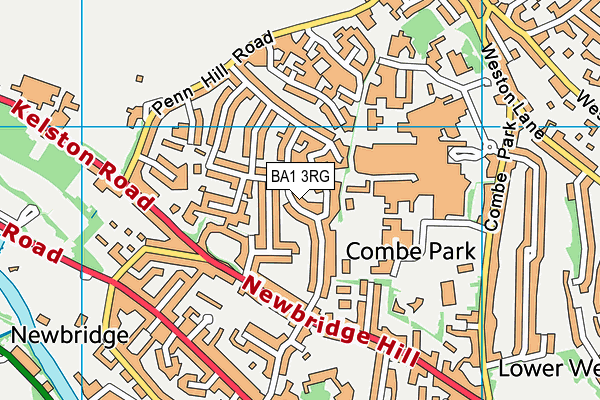 BA1 3RG map - OS VectorMap District (Ordnance Survey)