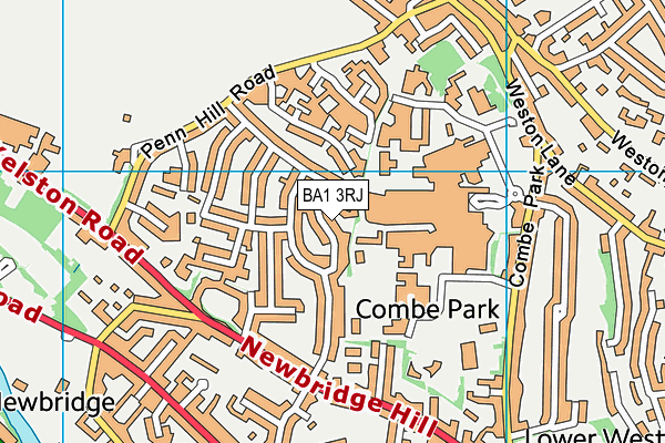 BA1 3RJ map - OS VectorMap District (Ordnance Survey)