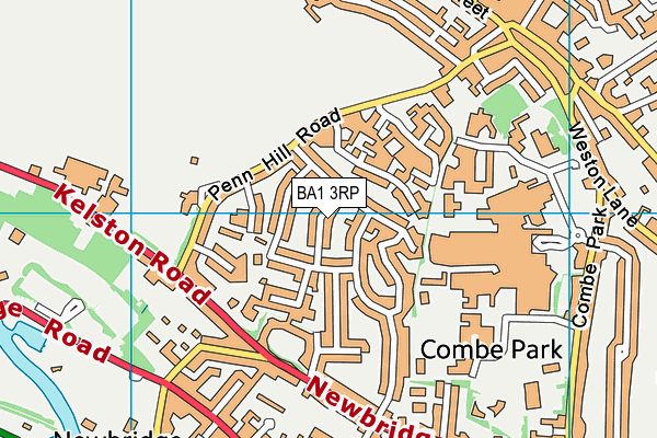 BA1 3RP map - OS VectorMap District (Ordnance Survey)