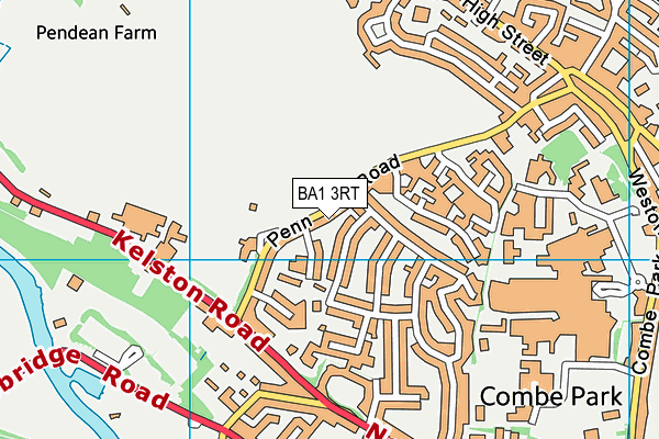 BA1 3RT map - OS VectorMap District (Ordnance Survey)